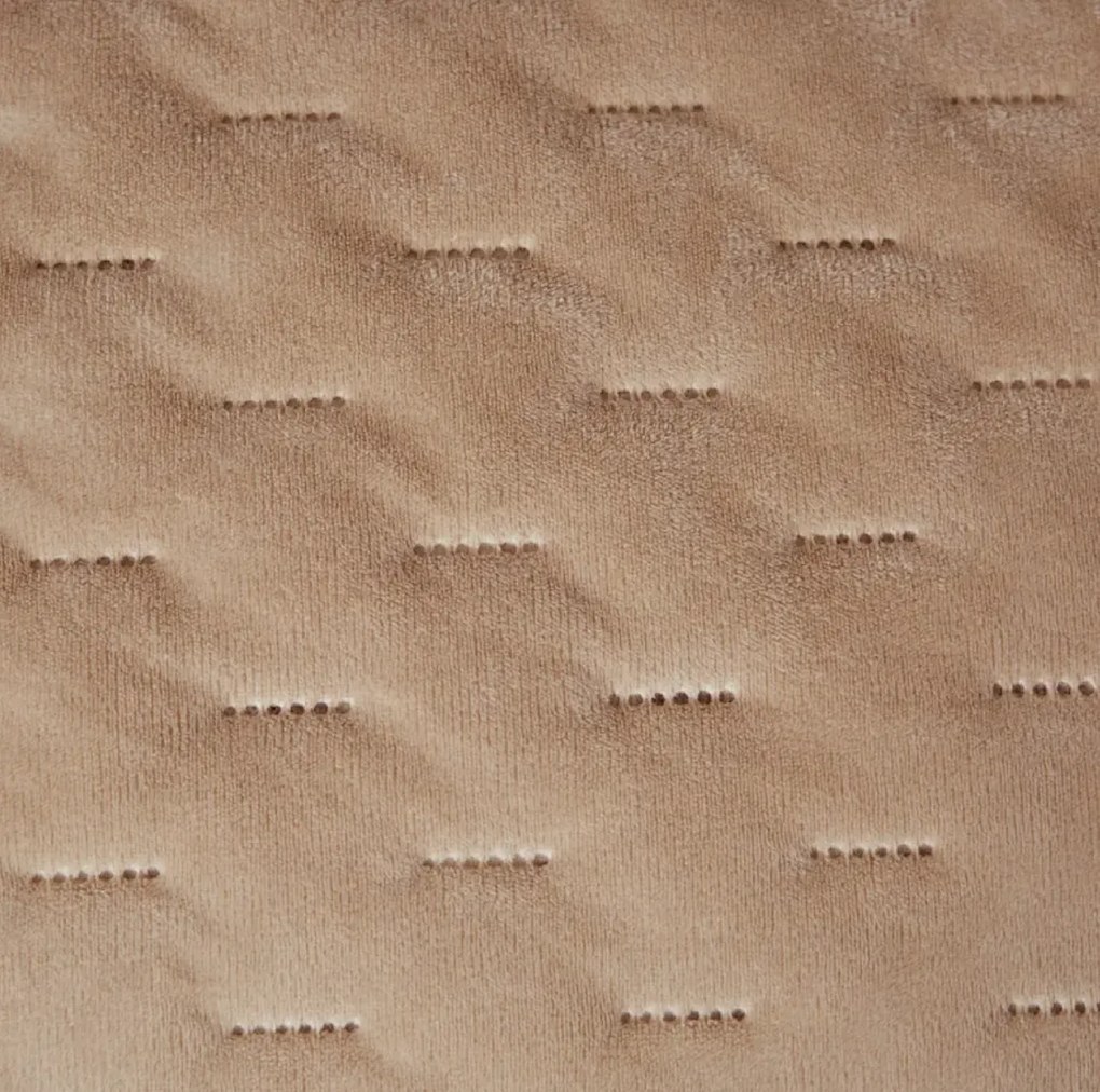 Bársony ágytakaró ASTRALIA, sötétbézs Méret: 170 x 210 cm