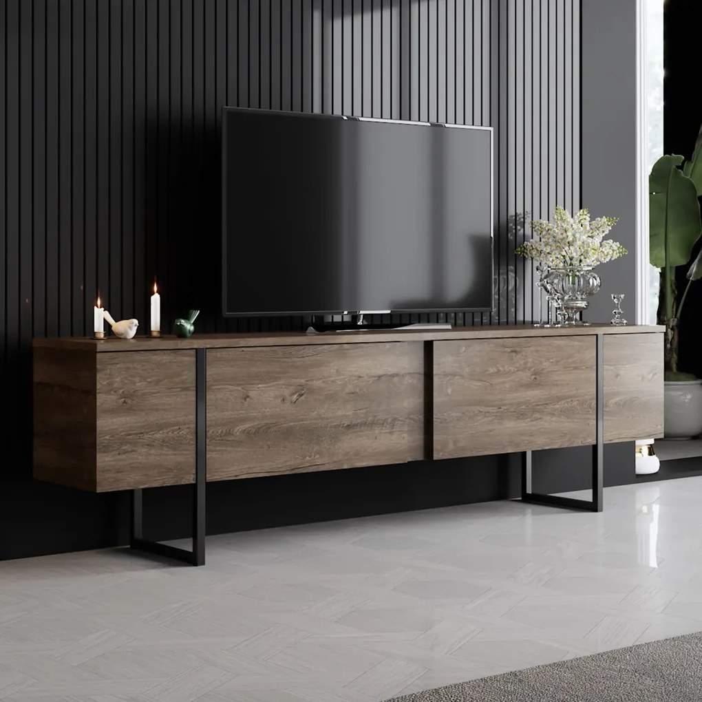 Luxe - dió/fekete TV-állvány