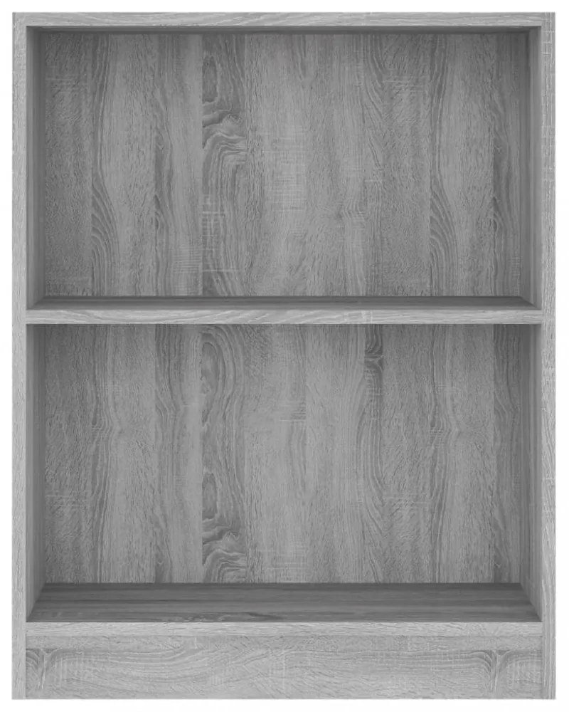 szürke sonoma színű szerelt fa könyvespolc 60 x 24 x 76 cm