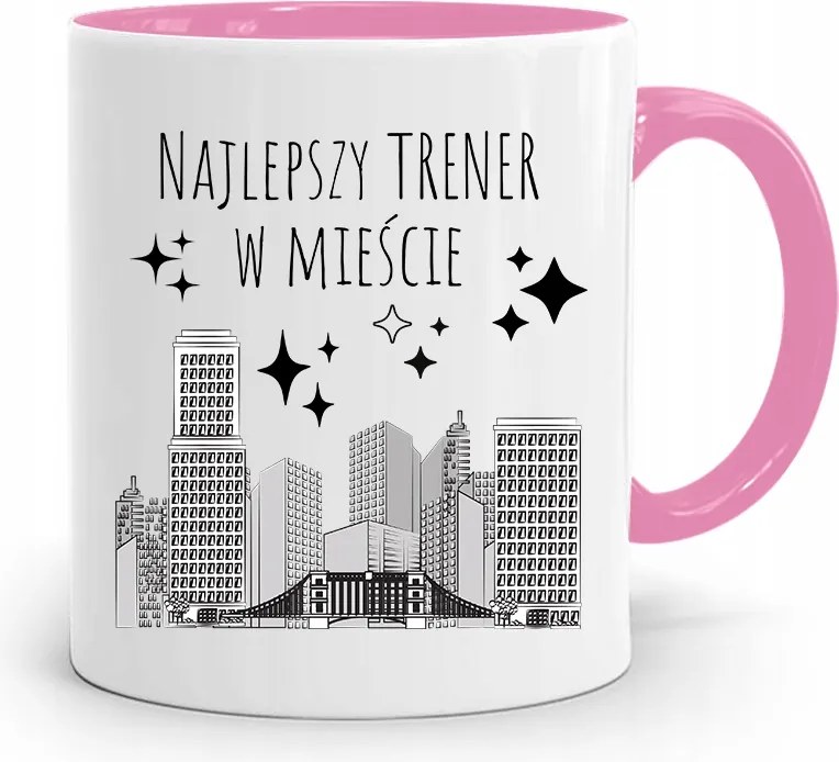 Edzőnőnek Edzőterem Bögre Rózsaszín, fényképes nyomott mintával