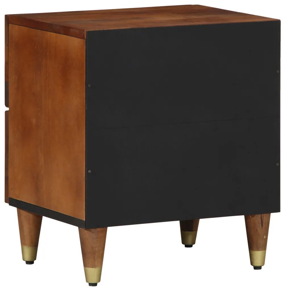 Éjjeliszekrény 2 pcs Méz barna 40 x 33 x 46 cm Tömör Mangófát