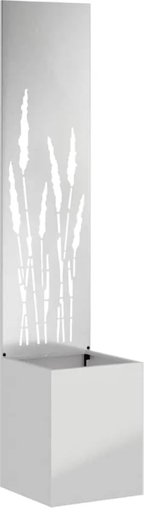 vidaXL Kertvédő vászon Ezüst 32 x 140 cm Horganyzott acél
