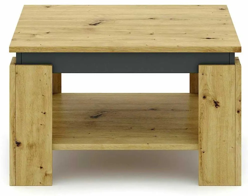 Hudson A dohányzóasztal, artisan tölgy / antracit