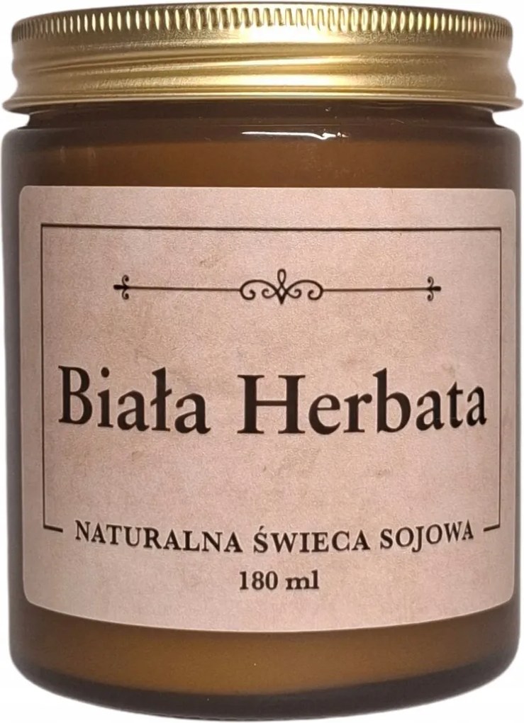 Szója illatgyertya 180 ml Fehér kanócos tea kézzel készített