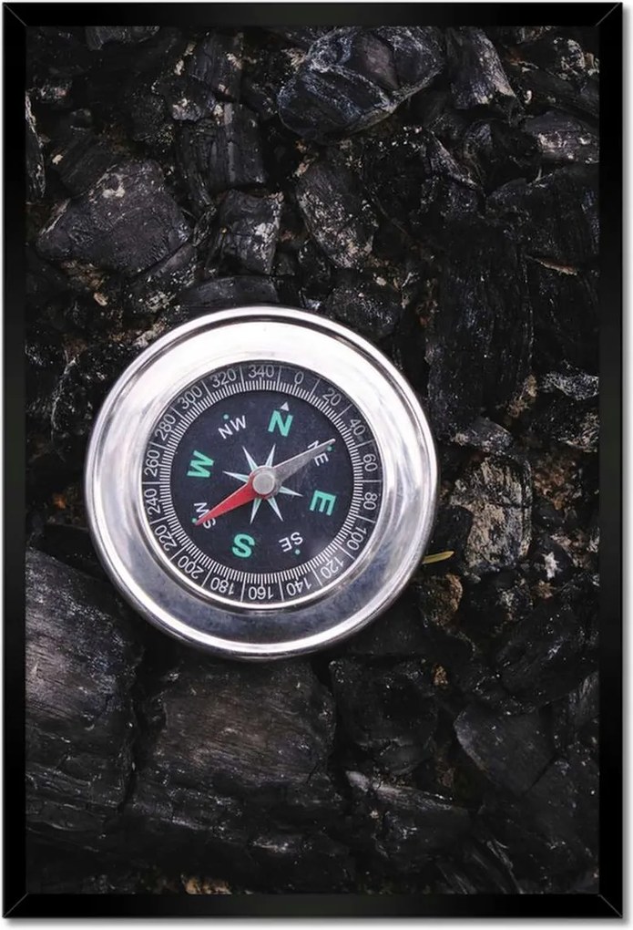 Poszterek keretben 40x60 Iránytű fekete szénen