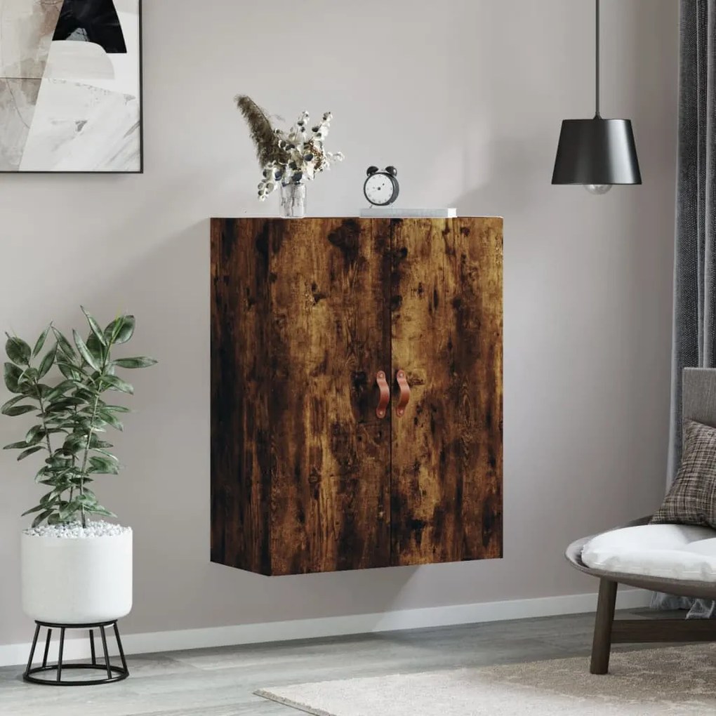 füstös tölgy színű fali szekrény 69,5 x 34 x 90 cm