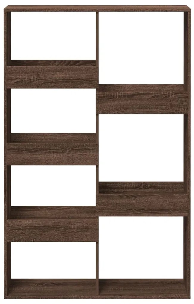 barna tölgy színű szerelt fa könyvszekrény 100 x 33 x 155,5 cm