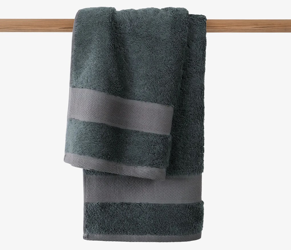 Goldea bambuszszálas törölköző és fürdőlepedő - antracitszínű 50 x 100 cm