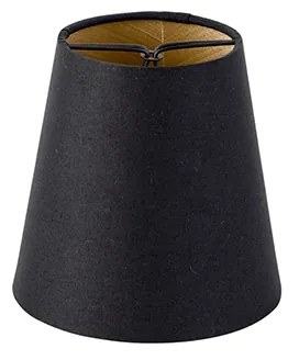 Pamut csipeszes búra fekete 12 cm kerek arany belsejével