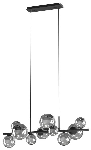 ONLI - Csillár zsinóron PALOMA 10xG9/10W/230V fekete/füstös