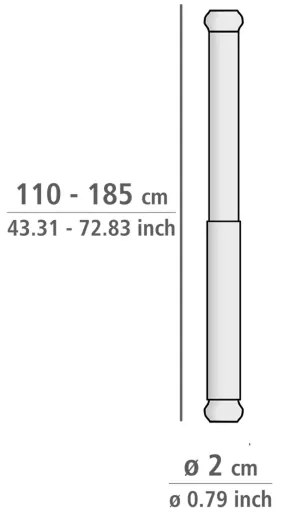 WENKO 19209100 - Zuhanyrúd 18,5x2 cm fehér