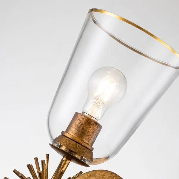 Quoizel STARING-1WB-DG-CLEAR - STARING fali lámpa 1xE27/40W/230V rézszínű