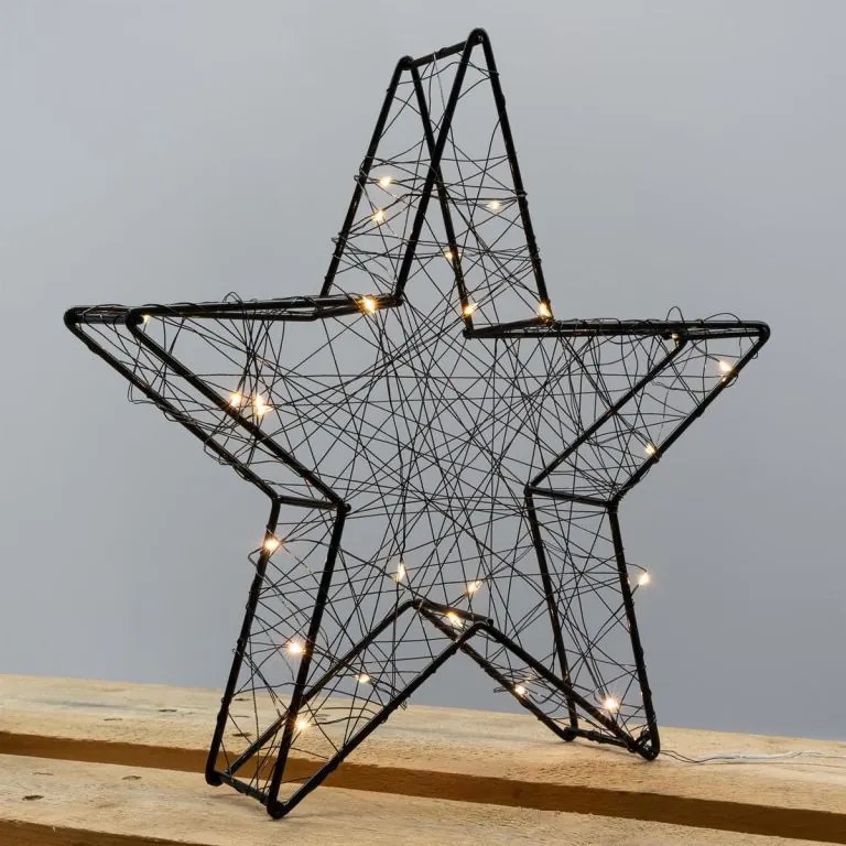 Karácsonyi csillag időzítővel - 25 LED meleg fehér