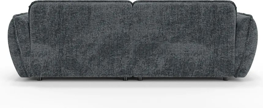 Sötétszürke zsenília kanapé heverő résszel 252 cm Nelia Big – Ropez