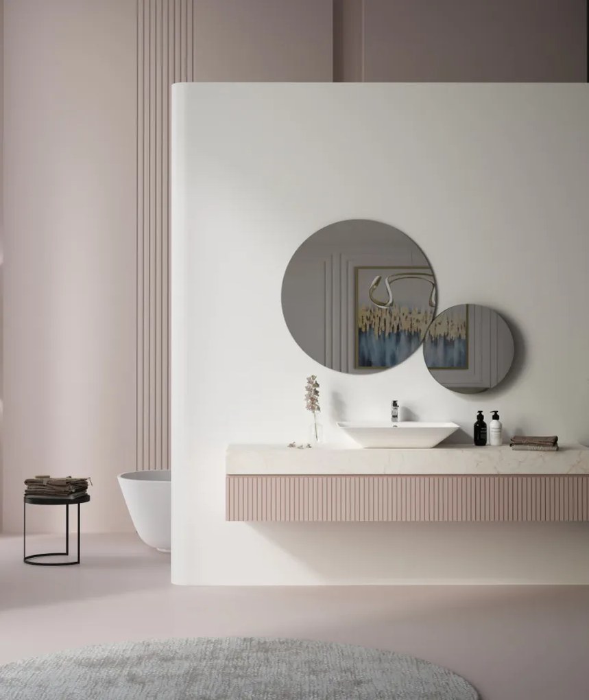 Sanovit TEODORA - PULTRA ültethető - Top Counter - porcelán mosdó - - 65 x 46 cm