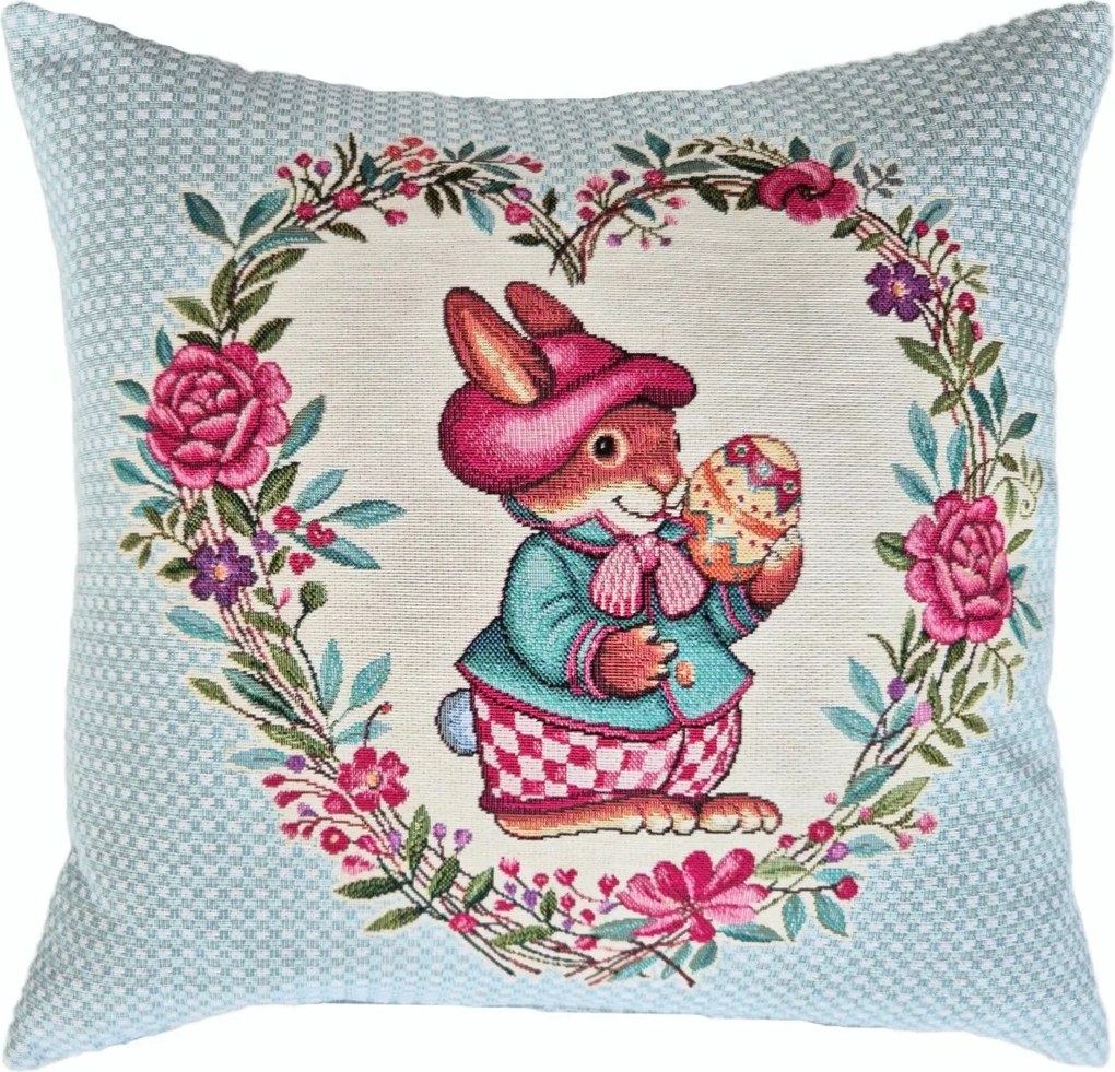 45x45 cm Húsvéti párnahuzat nyuszi gobelin Különböző Minták Húsvét