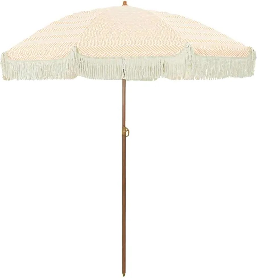 vidaXL Tengerparti napernyő Sárga és Fehér 160 x 160 x 196 cm