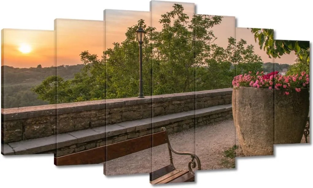 Vászonkép 140x80 Naplemente Virágok