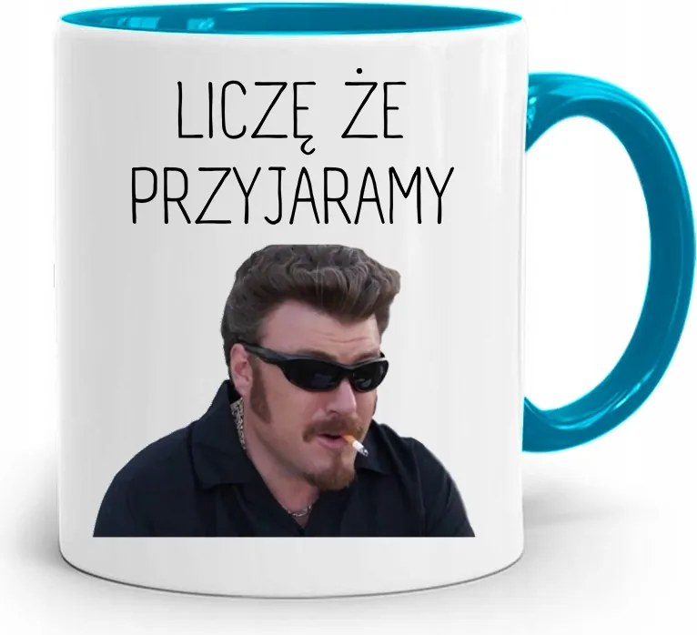 Kék Vicces Bögre Vicces, fényképes nyomattal