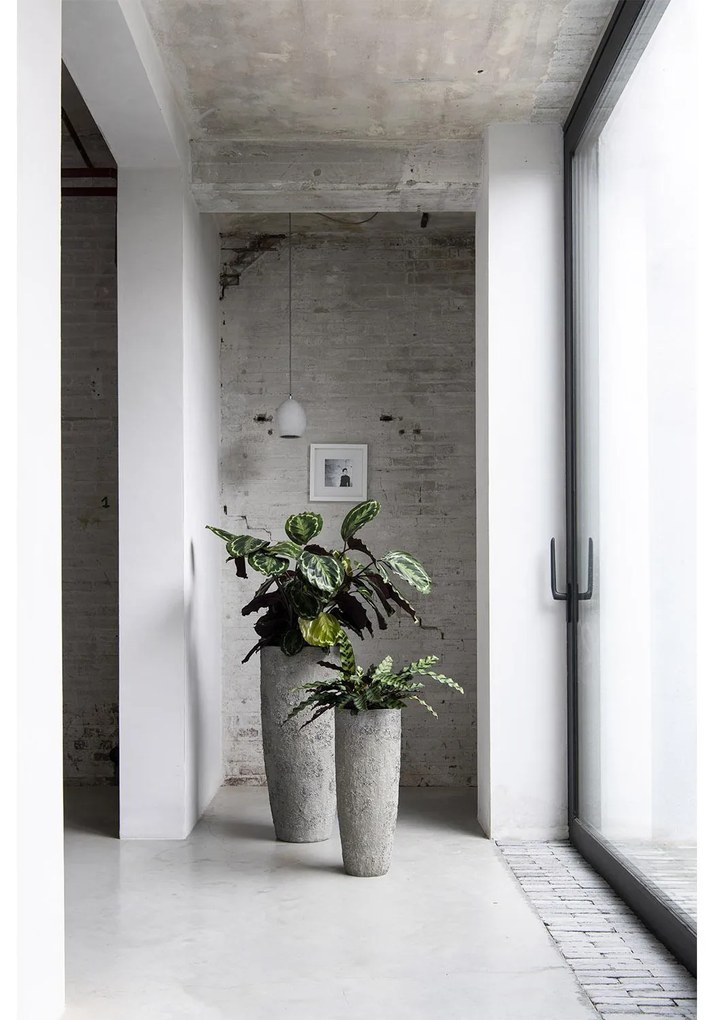 Pottery Pots Dax virágcserép, magas fényű fehér, többféle méretben - Fazekas edények méret: XXL - 118 cm, ⌀ 46 cm
