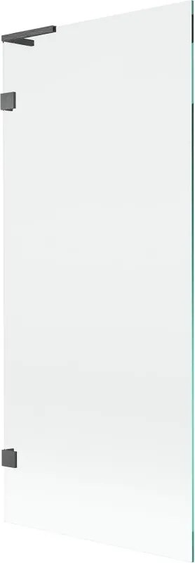 Mexen Lunar L kádparaván, 1-szárnyú, 80 x 150 cm, átlátszó, szálcsiszolt gun gray - 897L-080-000-66-00