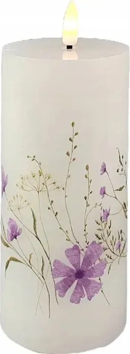 Led Gyertya Fehér Villogó Láng Elemes Cortina 18cm