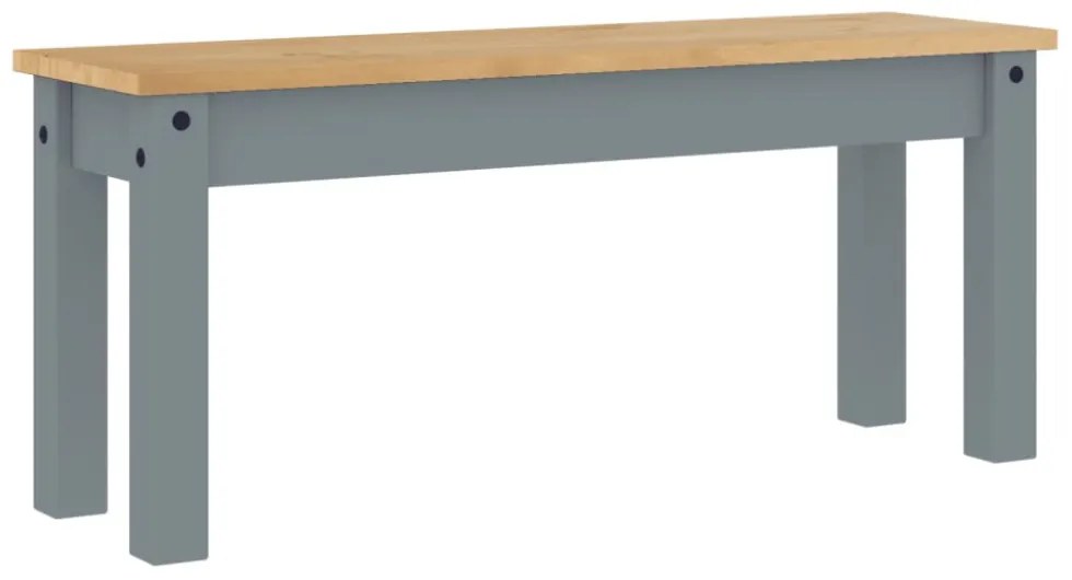 Panama szürke tömör fenyőfa étkezőpad 105 x 30 x 45 cm