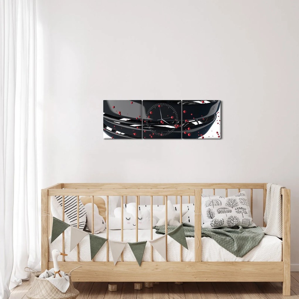Kép - A földgömb absztrakciója (órával) (90x30 cm)