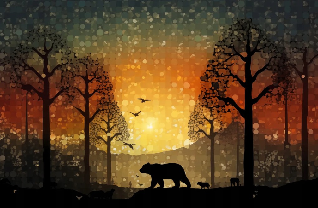 Poszter 91,5x60cm Nyugat a vadregényes erdőben