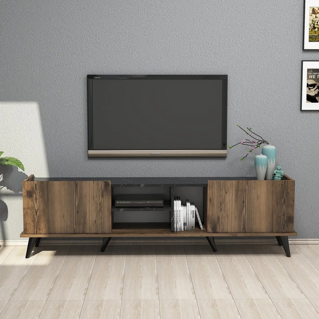 TV asztal Elegante diófa fekete