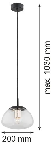 Argon 4331 - TRINI 1xE27/15W/230V fekete lógólámpa, 20 cm átm.