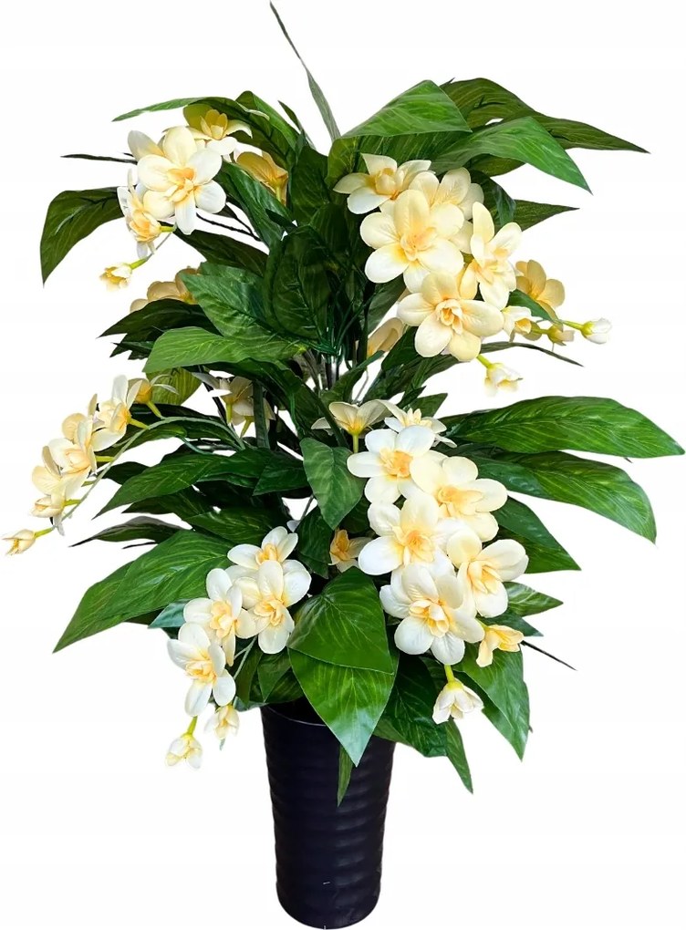 Cserepes virág Jázmin Gardenia 85cm művirág Cserépben Sárga
