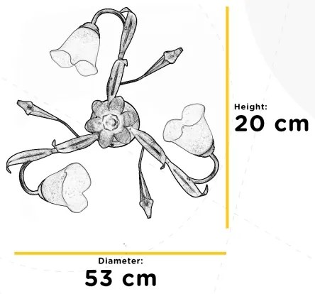 ONLI - Mennyezeti lámpa LUCREZIA 3xE14/6W/230V bronz