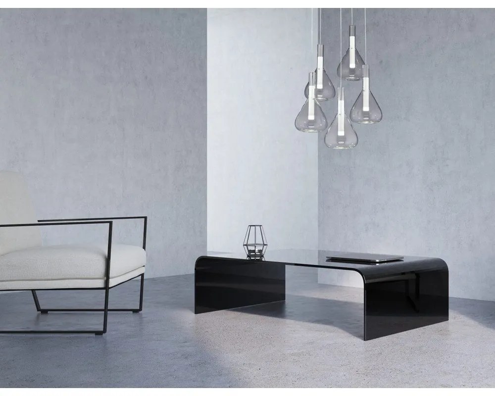 Fehér LED függőlámpa üveg búrával ø 55 cm Cipera – CINQUE