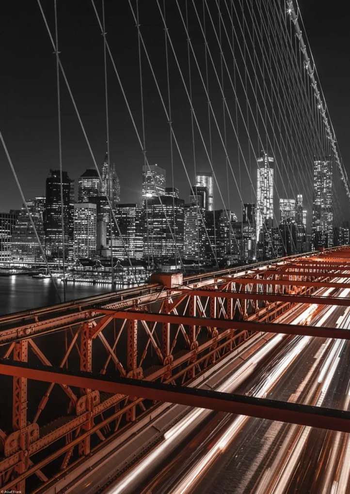 Poszter 29,7x42cm Brooklyn híd este 2, Assaf Frank