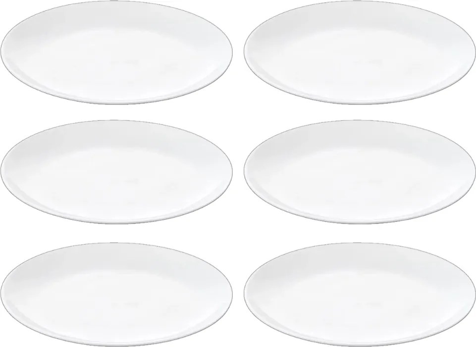 Ebédlő tányér kerek 23 cm Wilmax Fehér Porcelán 6 db