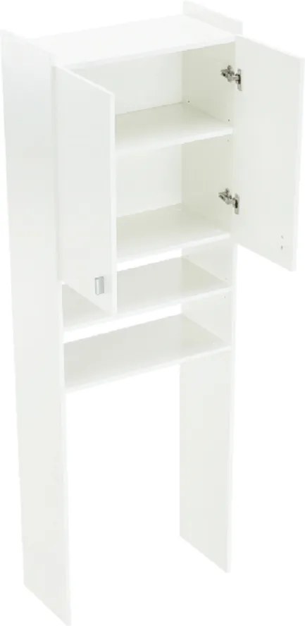 Szekrény a mosógép fölé, fehér, NATALI