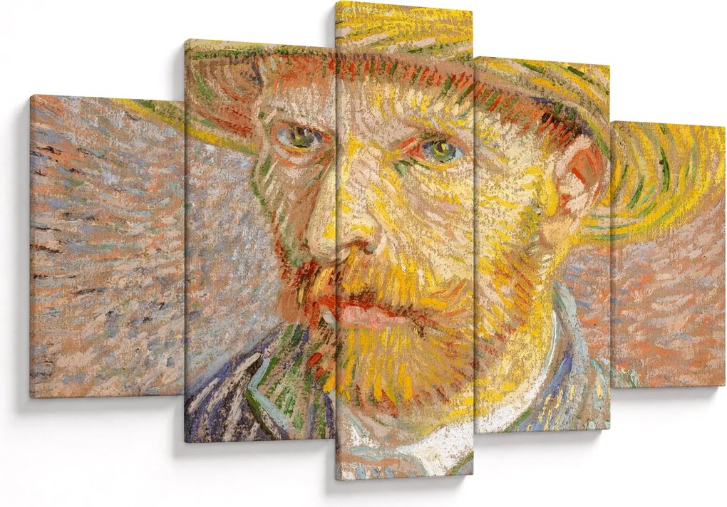 Kép - Vincent van Gogh, Self-Portrait with a Straw Hat (The Potato Peeler), reprodukciók (150x105 cm)