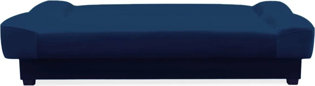 2 db-os szett, ágyazható kanapé sötétkék színben, velúr kárpittal PIANO
