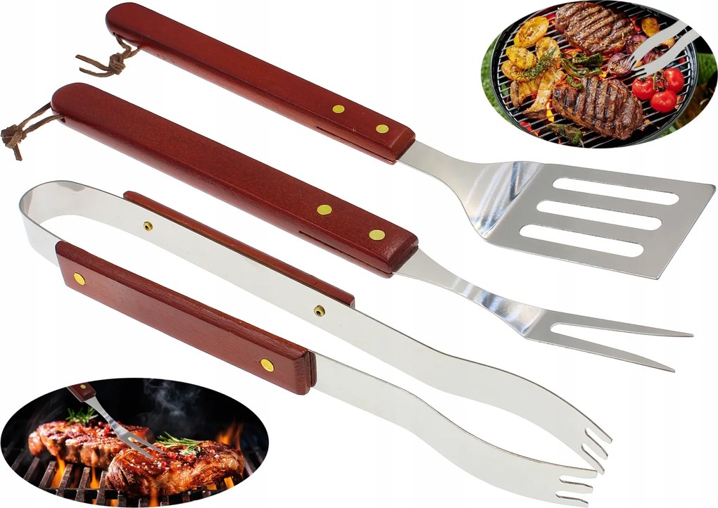 Grill eszközök Tartozékok Szerszámok Fogók Bbq spatula készlet 3AZ1BEN