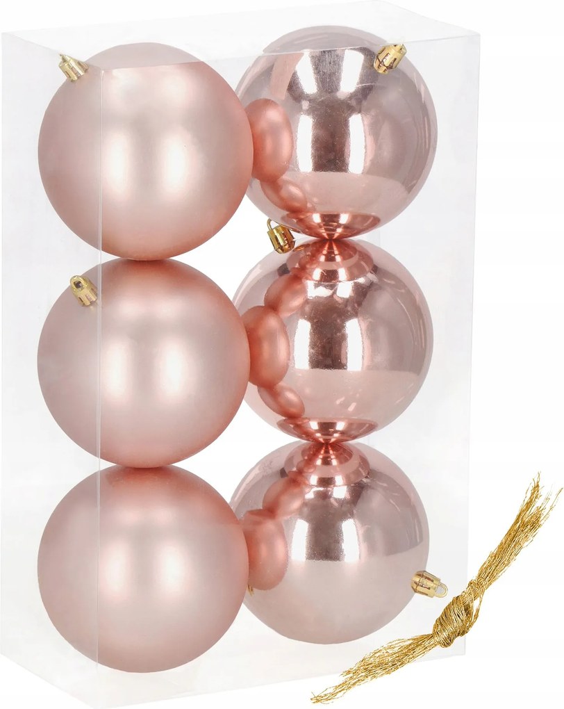 Karácsonyfa Bombák 10cm Karácsonyfa Bomba 6DB-OS Törhetetlen Medál Szett