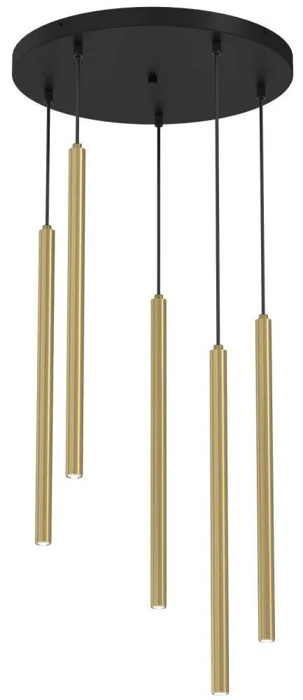 Csillár zsinóron YORU 5xG9/8W/230V sárgaréz