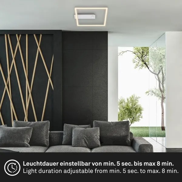 Briloner - LED mennyezeti lámpa szenzorral FRAME LED/14W/230V 3000K 30x32 cm matt króm