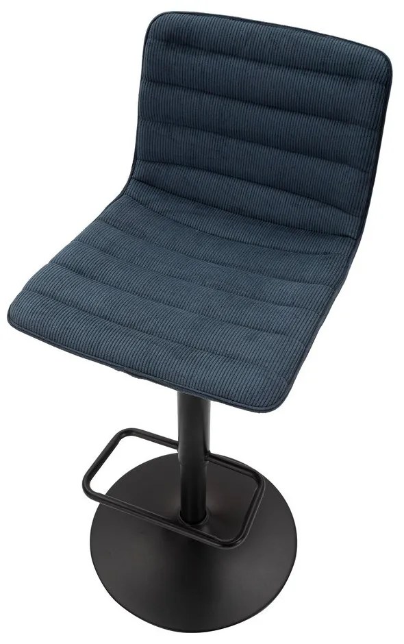 Petróleumkék-fekete állítható magasságú bárszék (ülésmagasság 61 cm) Malia – Mauro Ferretti