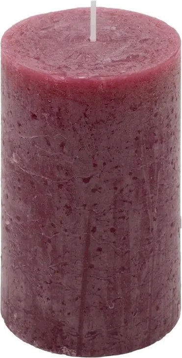 Rusztikus gyertya készlet 11,5 cm Ø 6,8 cm 12 db bordó