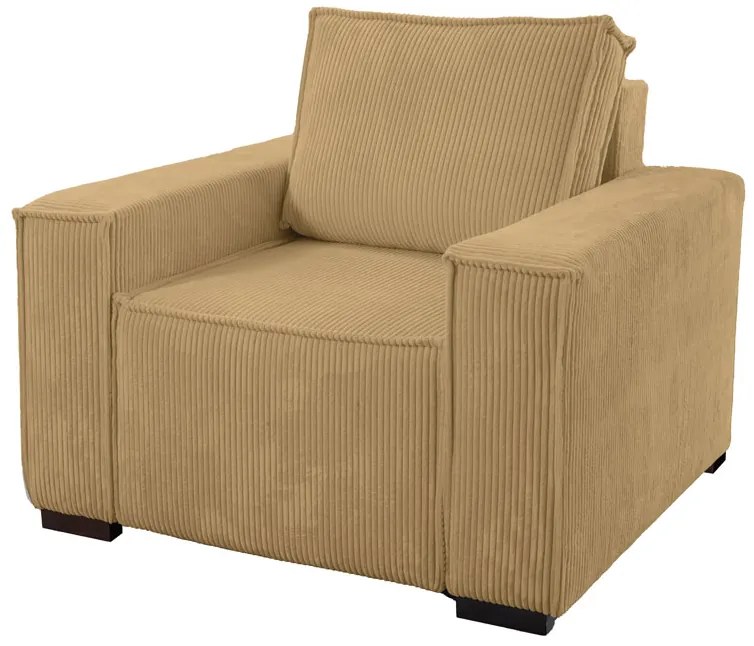 Fotel lábtartóval SMART SET, mustárszínű