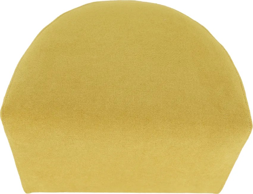 Klub fotel puffal, mustár, ROSE