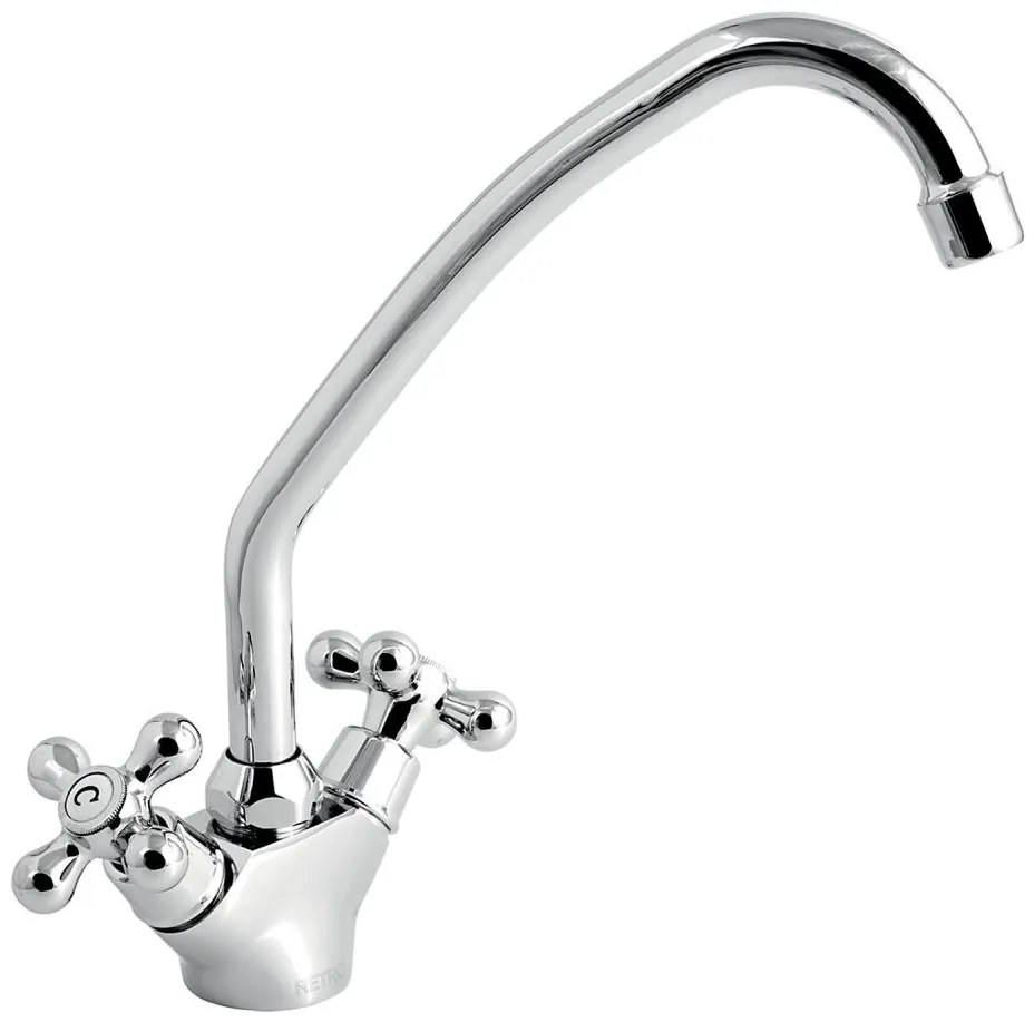 Novaservis - TITANIA RETRO mosogató csaptelep fényes króm