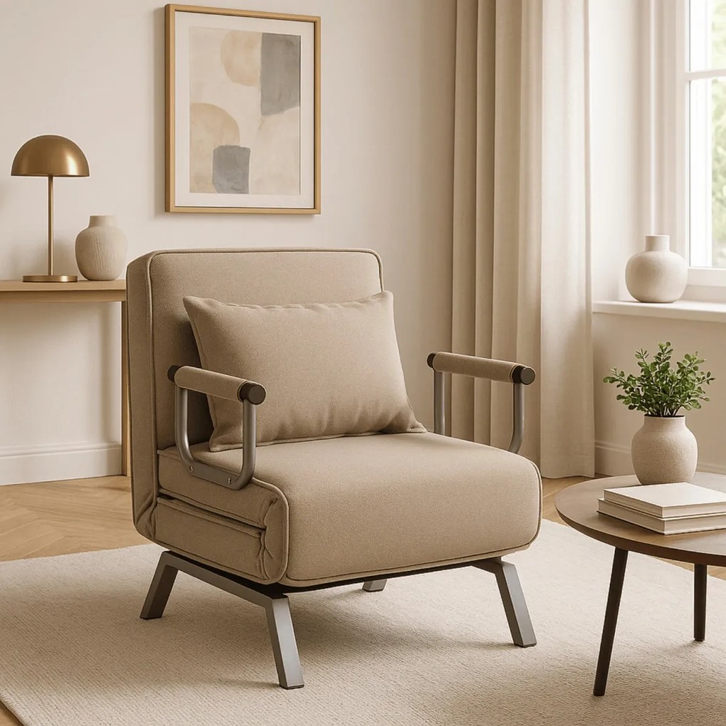 Dönthető fotel bézs, BART