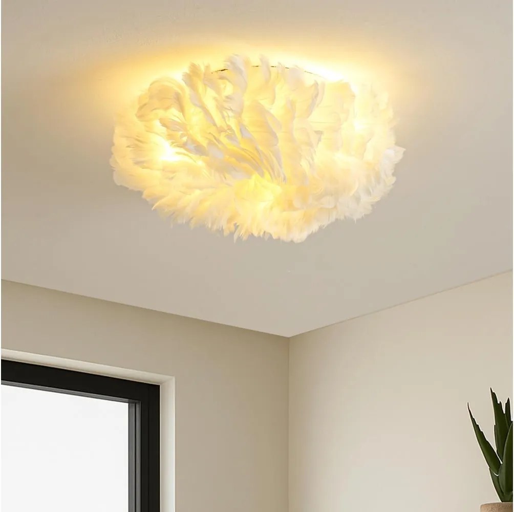 BRILAGI - Mennyezeti lámpa FEATHER 3xE27/40W/230V átm. 40 cm fehér